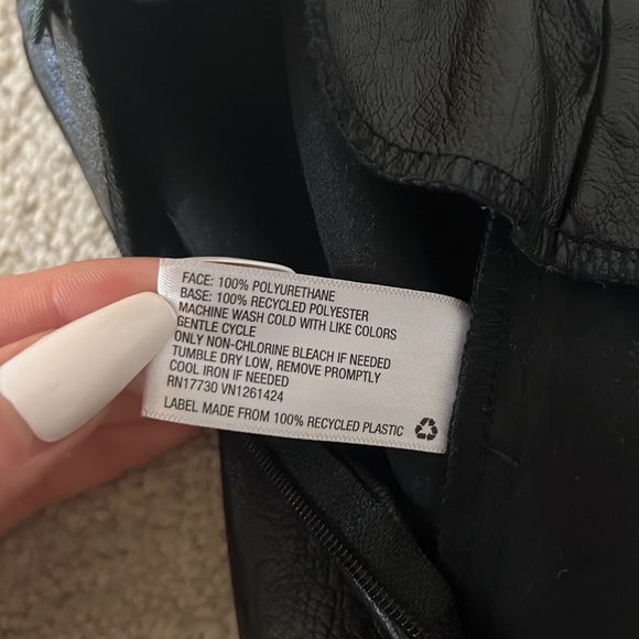 COPY - Wild Fable: Faux Leather Slit High Waisted Mini Skirt, Black, Size 2 - Picture 5 of 5